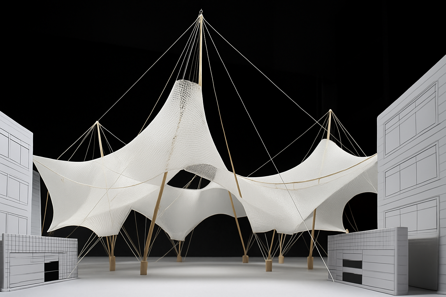 3D concept model of tensile structure